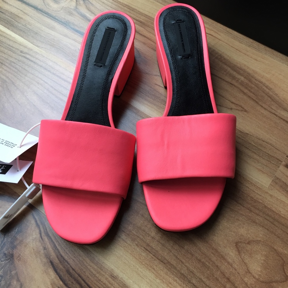 Alexander wang Lou slide sandals coral